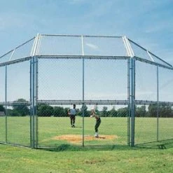 Best Pirce 🔥 20'x10' w/ Partial Hood Permanent ⚾ Baseball/Softball Backstop, BSCL20 👍 -Softball Online Shop A34 850B 2