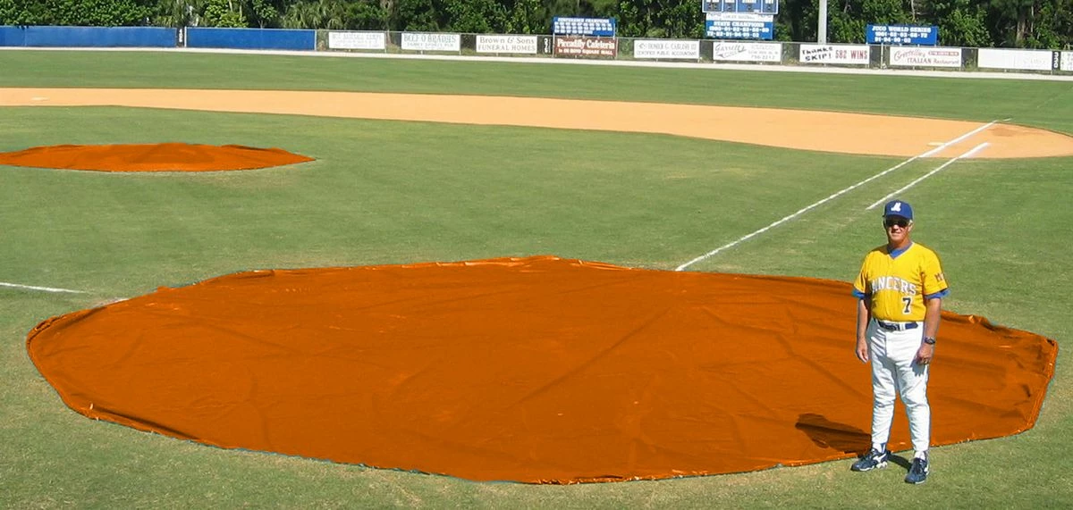 Discount π Aer-Flo WWV1830, 30' diam. Wind Weighted Mound/Homebase Tarp, 126 lbs π 3 Discount π Aer-Flo WWV1830, 30' diam. Wind Weighted Mound/Homebase Tarp, 126 lbs π - Image 3