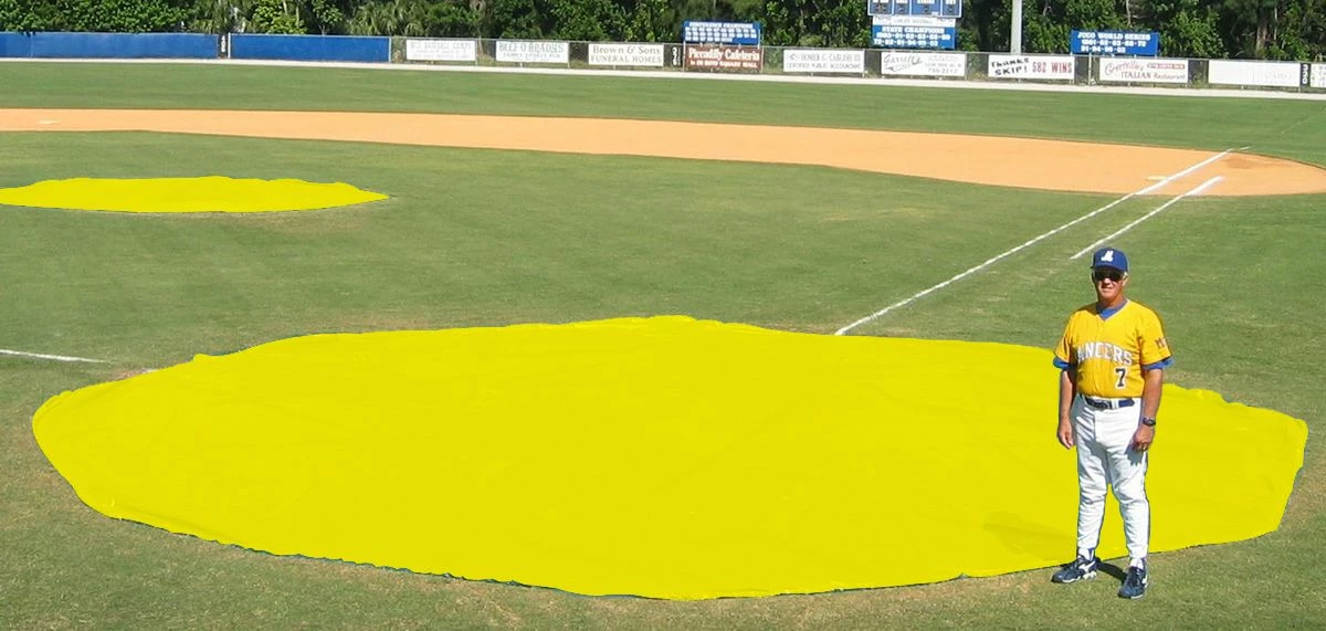 Discount π Aer-Flo WWV1830, 30' diam. Wind Weighted Mound/Homebase Tarp, 126 lbs π 7 Discount π Aer-Flo WWV1830, 30' diam. Wind Weighted Mound/Homebase Tarp, 126 lbs π - Image 7