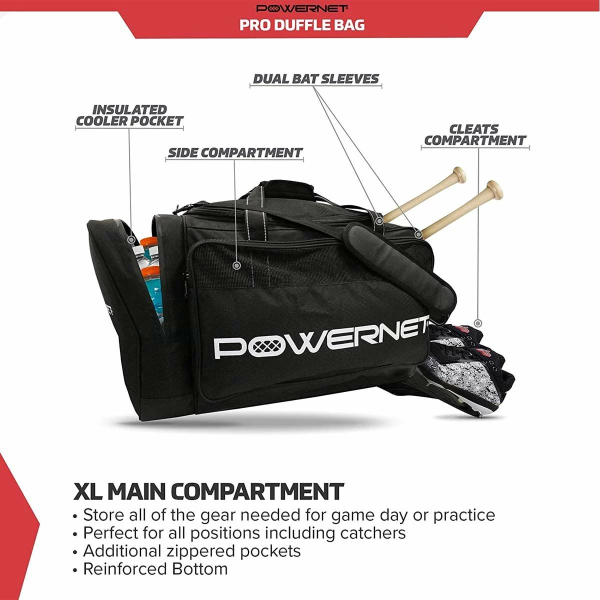 Best Pirce β¨ POWERNET Pro Player Bat Duffel π 3 Best Pirce β¨ POWERNET Pro Player Bat Duffel π - Image 3