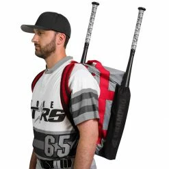 Hot Sale ⭐ Champro Base Knock Duffle Backpack, 20"Lx12"Wx12"H Black 🌟 -Softball Online Shop a32 012 2