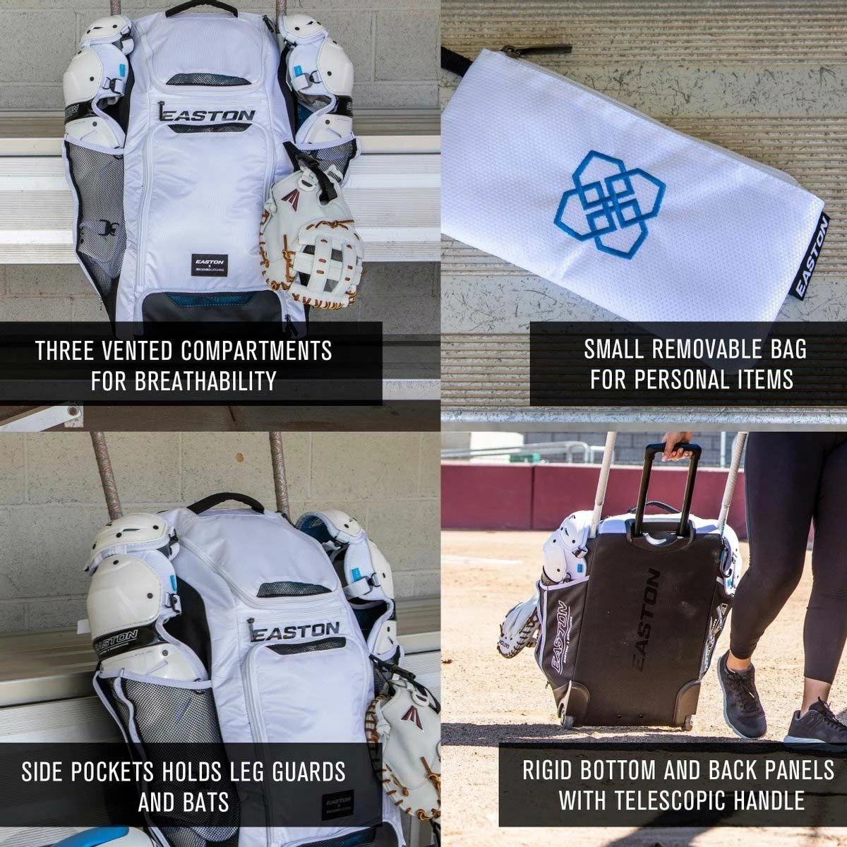 Brand new 😍 Easton Jen Schro Catcher’s Wheeled Equipment Bag Black ✨ 4 Brand new 😍 Easton Jen Schro Catcher’s Wheeled Equipment Bag Black ✨ - Image 4