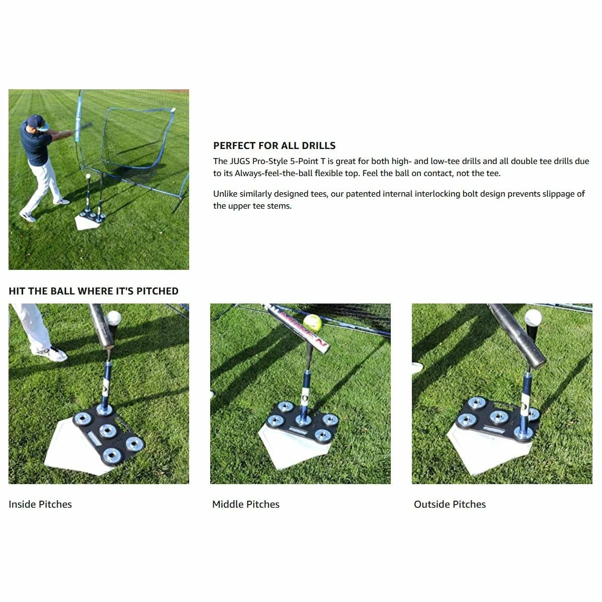 Cheap π― Jugs Pro-Style 5-Point Batting Tee β 3 Cheap π― Jugs Pro-Style 5-Point Batting Tee β - Image 3