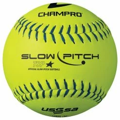 Cheap ⌛ Champro 12” CSB90 44/375 USSSA Leather Slowpitch 🥎 Softballs 👍