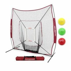 Hot Sale 🛒 POWERNET 7'x7' DLX 2.0 Pop Up Hitting Net System Green ✔️