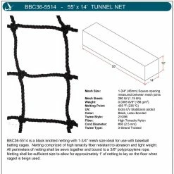 Budget 🌟 55' & 70' Jaypro All Star Batting Tunnel Nets, #36 Thread Count 👍 -Softball Online Shop a32 866 5514