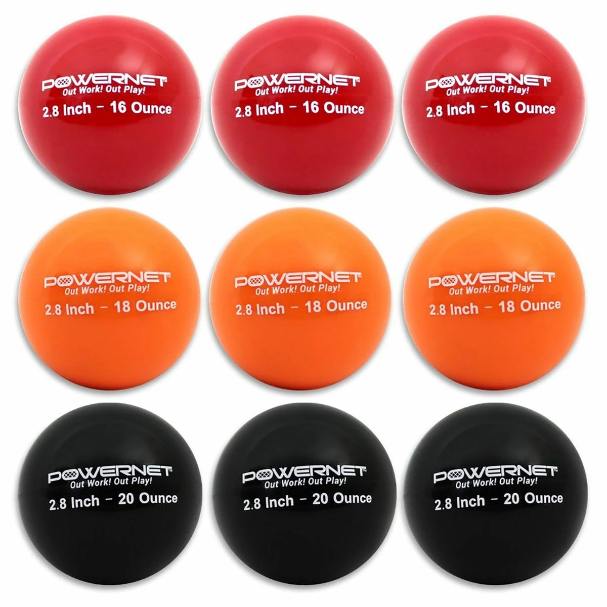 Wholesale ๐คฉ POWERNET Heavy Weighted Training โพ Baseball Set, 2.8", 9pk โ 1 Wholesale ๐คฉ POWERNET Heavy Weighted Training โพ Baseball Set, 2.8", 9pk โ