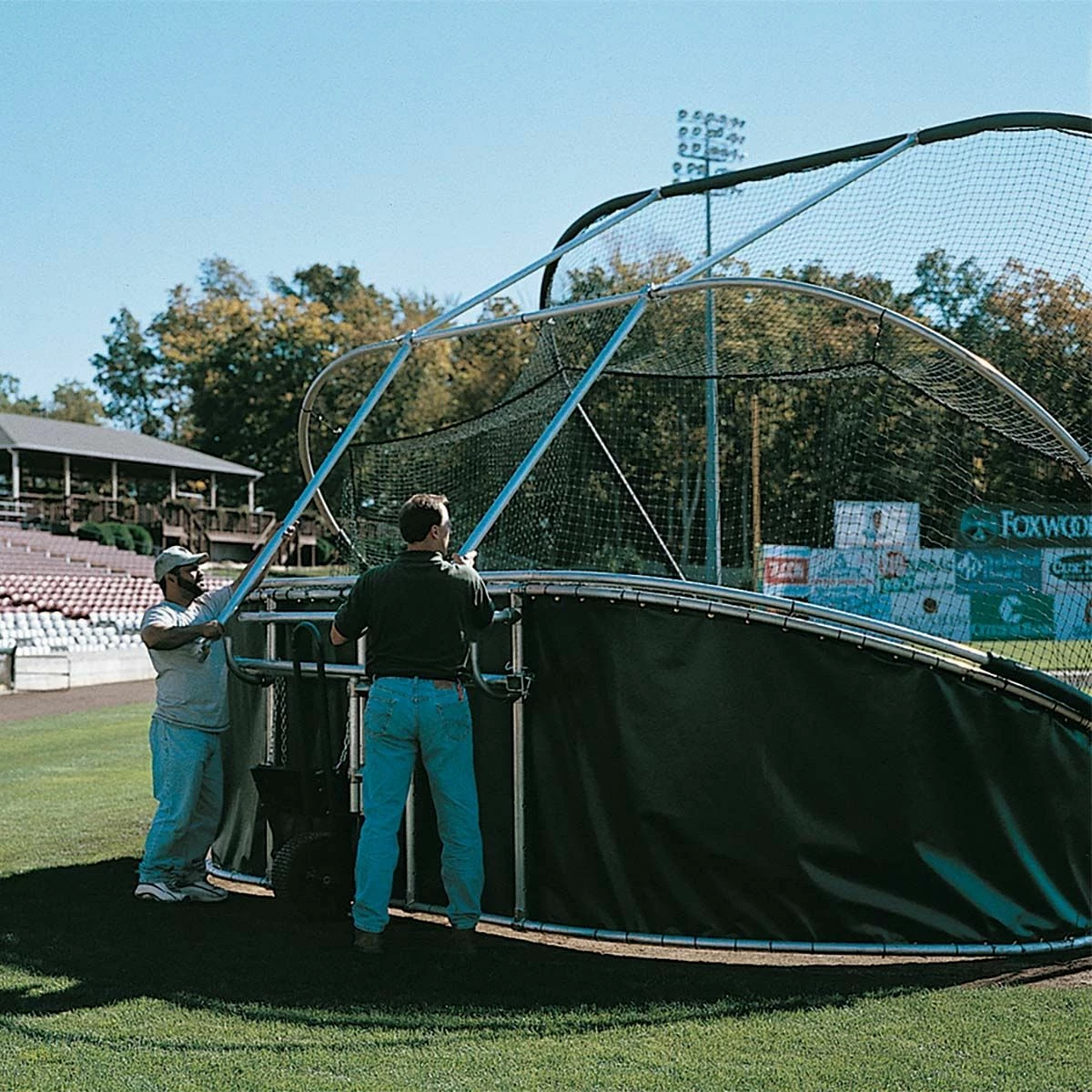 Promo ⌛ Jaypro Big League Bomber Pro Portable Batting Cage, BBGS-18 Navy 👏 6 Promo ⌛ Jaypro Big League Bomber Pro Portable Batting Cage, BBGS-18 Navy 👏 - Image 6