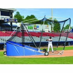 Promo ⌛ Jaypro Big League Bomber Pro Portable Batting Cage, BBGS-18 Navy 👏