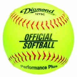 Brand new 🔥 Diamond 12", 12YSC Official Synthetic 🥎 Softball, Yellow 🎁