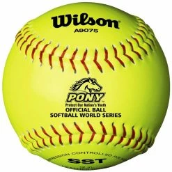 Budget 🧨 Wilson 12", 47/375 Pony Leather Fastpitch 🥎 Softballs, A9075BSST, dz 🔥