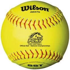 Discount 🎉 Wilson 11", 47/375 Pony Leather Fastpitch 🥎 Softballs, A9275BSST, dz 😀