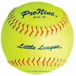 Deals 🛒 Pro Nine 12", 47 LL12 47/375 Official Little League Leather Fastpitch 🥎 Softballs, dz 🔔