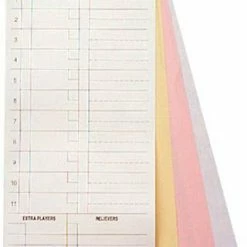 Wholesale 👏 Baseball / 🥎 Softball Line Up Cards, 4-part (pack of 25) 💯