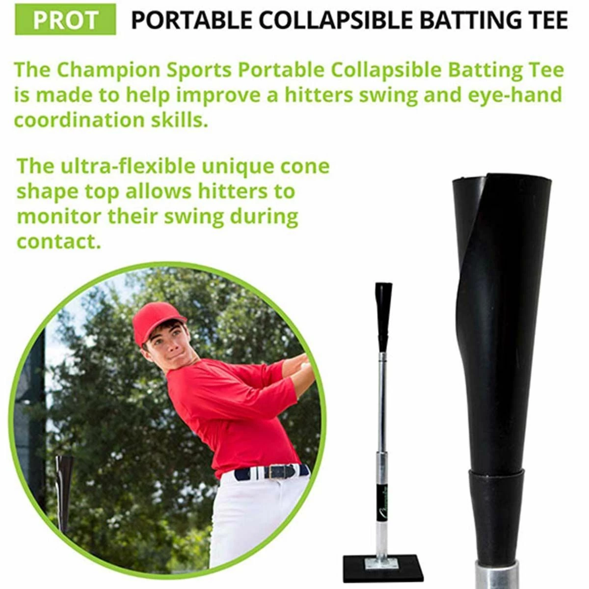 Best Sale ❤️ Champion Portable Collapsible Batting Tee ⭐ 4 Best Sale ❤️ Champion Portable Collapsible Batting Tee ⭐ - Image 4