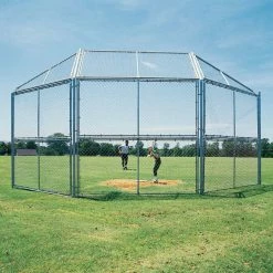 Best Pirce 🔥 10'x10', w/ Full Hood Permanent ⚾ Baseball/Softball Backstop, BSCL10HW 🌟