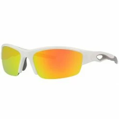 Brand new ✨ Rawlings 32 Adult 👓 Sunglasses Shiny White/Smoke with Orange Mirror 🔥